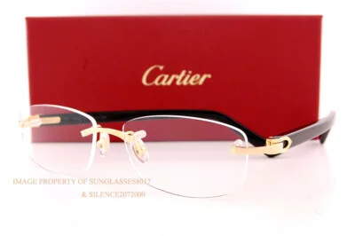 Brand New Cartier Eyeglass Frames CT 0048/O-002 Gold-Black For Men Women 53mm