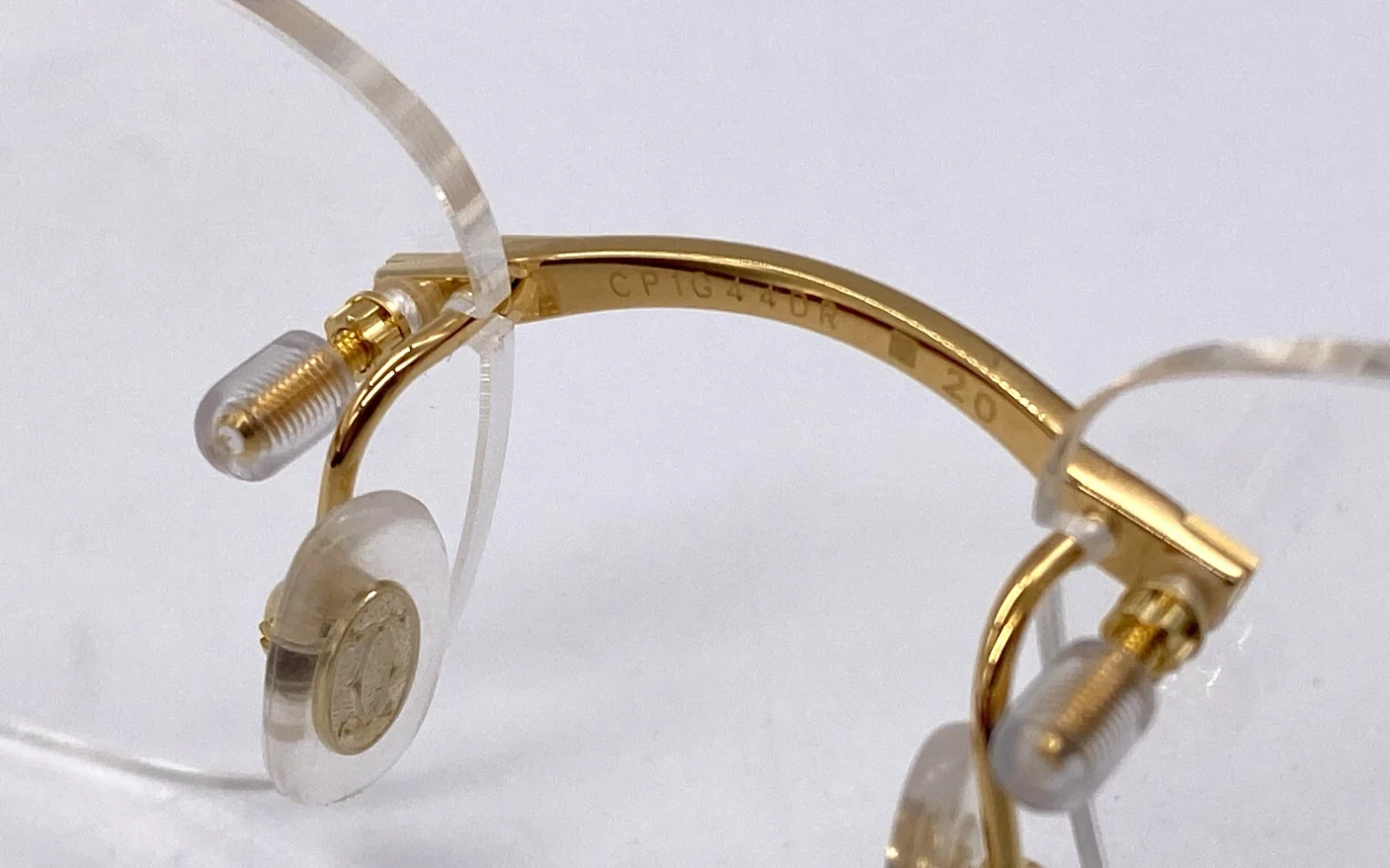 Brand New Cartier Eyeglass Frames CT 0050/O-001 Gold Rimless For Men Women 53mm 3