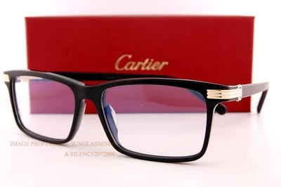 Brand New Cartier Eyeglass Frames CT 0222/OA-004 Black For Men 56mm