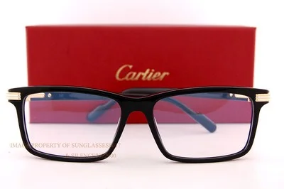 Brand New Cartier Eyeglass Frames CT 0222/OA-004 Black For Men 56mm 3