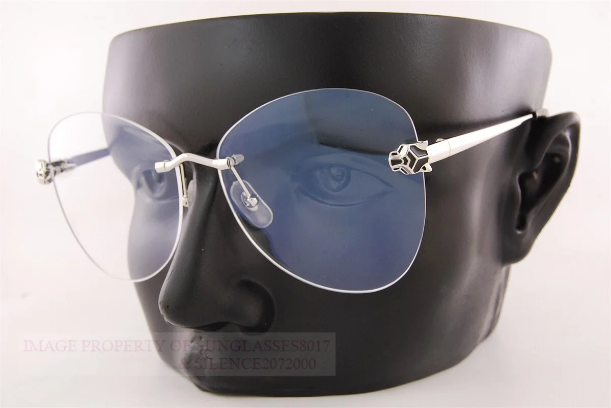 Brand New Cartier Eyeglass Frames CT 0418/O-002 Silver For Women 58mm