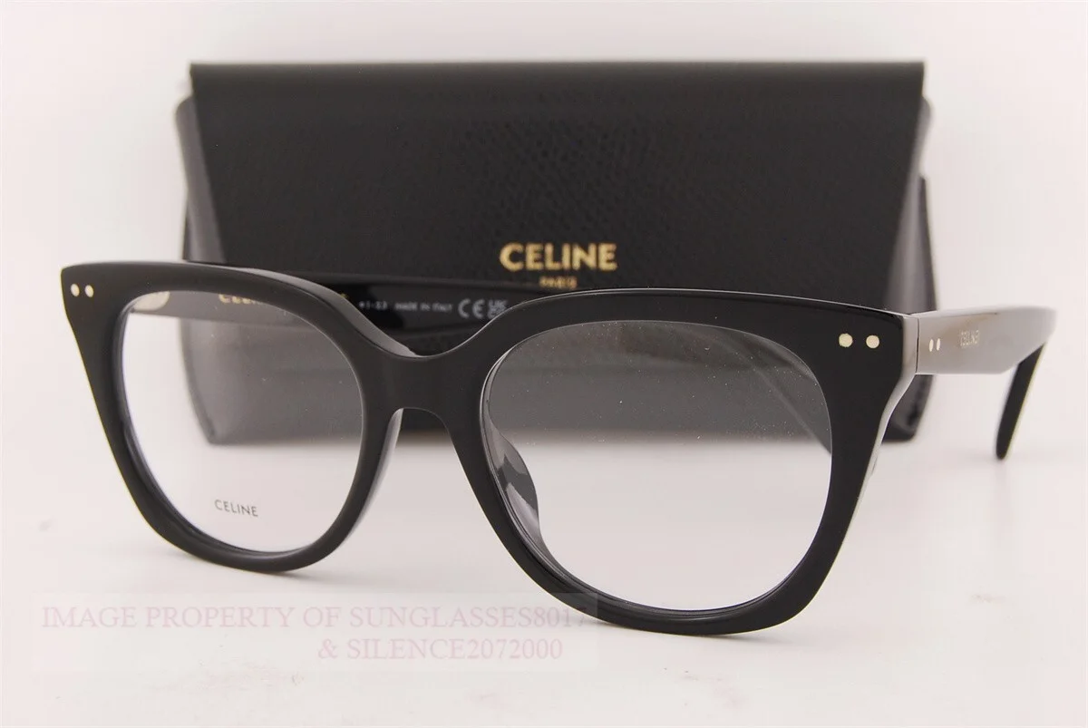 Brand New CELINE Eyeglass Frames CL 50116I 001 Black For Women Size 52mm
