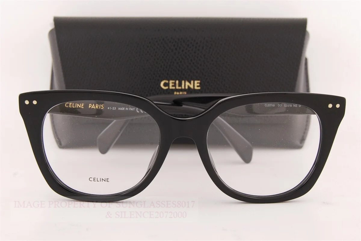 Brand New CELINE Eyeglass Frames CL 50116I 001 Black For Women Size 52mm 3
