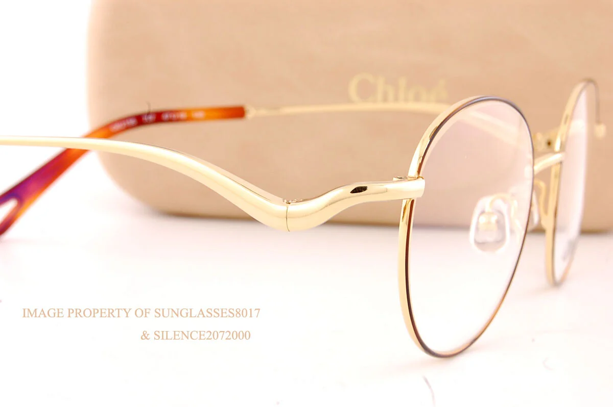 Brand New Chloe Eyeglass Frames 2155 757 Yellow Gold/Havana Women without Case 4