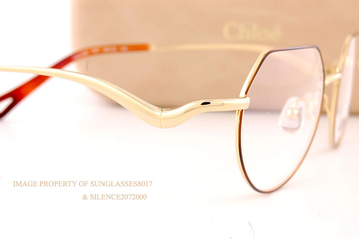 Brand New Chloe Eyeglass Frames 2156 757 Yellow Gold/Havana Women without Case 4