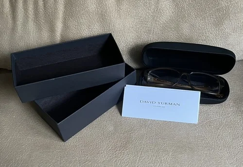 Brand New David Yurman DY672 02 SS/TE Brown Horn Eyeglasses
