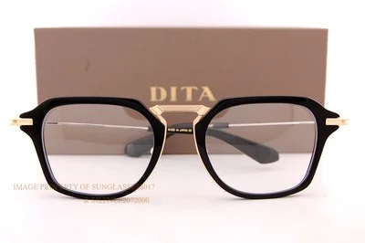 Brand New DITA Eyeglass Frames AEGEUS DTX 413-A-01 Black/White Gold Men Women 2