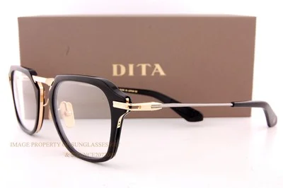 Brand New DITA Eyeglass Frames AEGEUS DTX 413-A-01 Black/White Gold Men Women 3