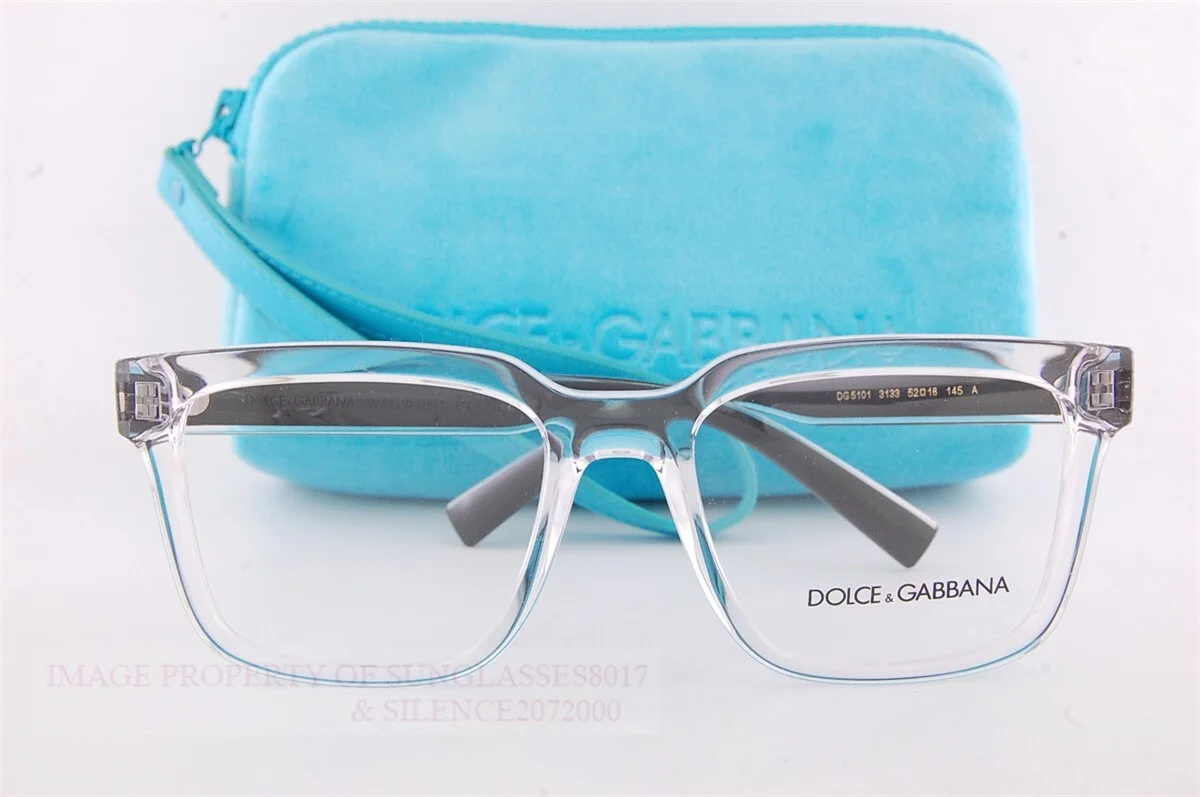 Brand New Dolce & Gabbana Eyeglass Frames DG 5101 3133 Crysta For Men Women 52mm 2