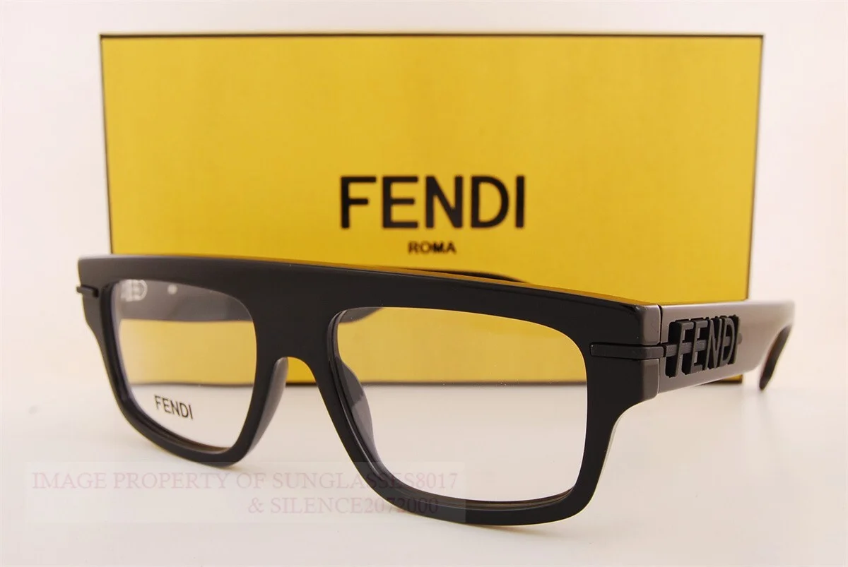 Brand New FENDI Eyeglass Frames FE 50062I 001 Black For Men Women Size 54mm