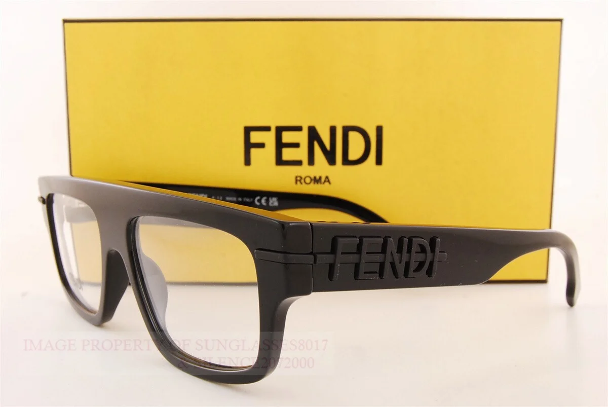 Brand New FENDI Eyeglass Frames FE 50062I 001 Black For Men Women Size 54mm 4