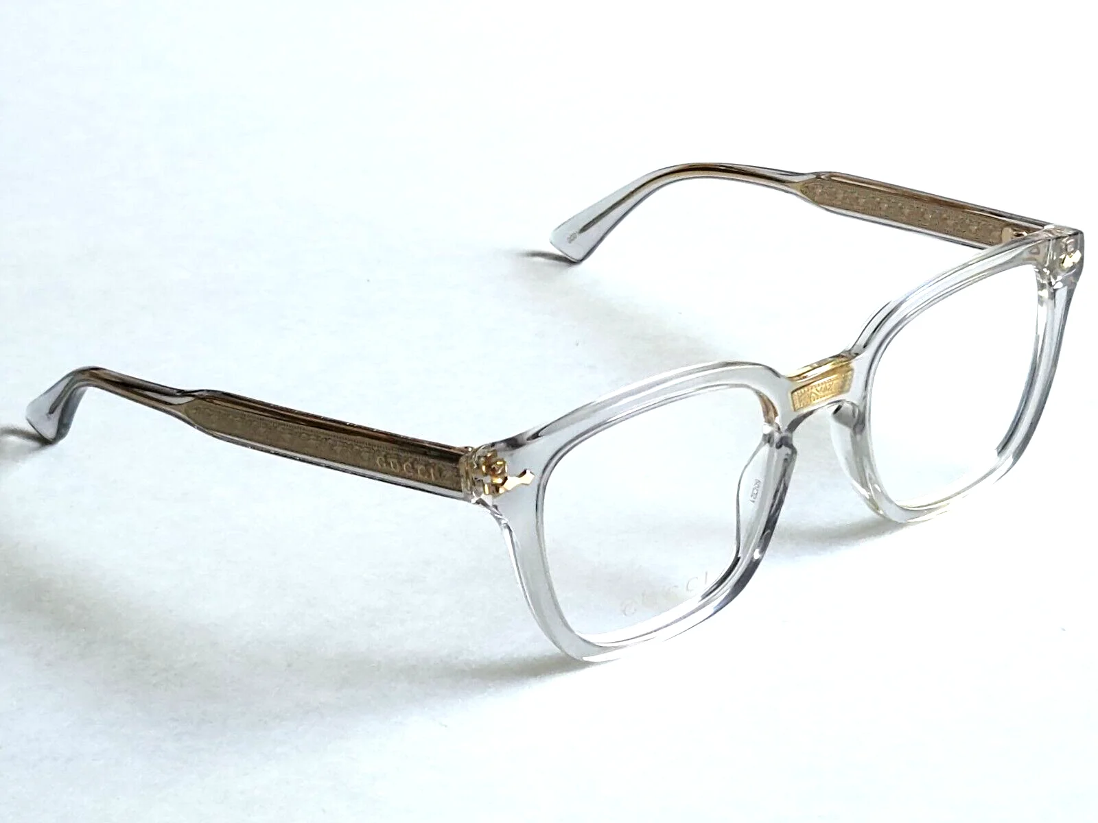 Brand New GUCCI Eyeglass Frames GG 0184/O 013 Pink Transparent For Women 2