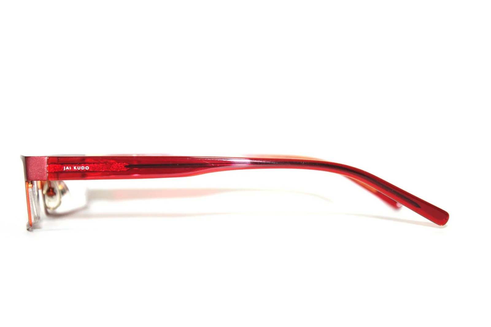 BRAND NEW JAI KUDO 470 M11 RED SEMI RIMLESS EYEGLASSES METAL RX FRAMES 49-20-135 4