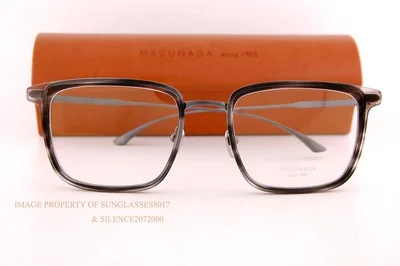 Brand New MASUNAGA Eyeglass Frames Empire I #24 Dark Grey Titanium 52mm 2