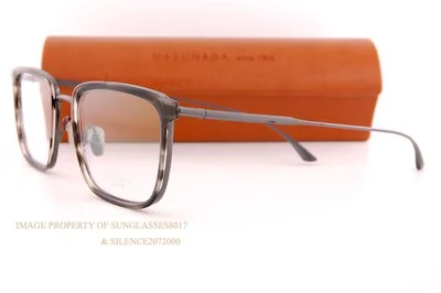 Brand New MASUNAGA Eyeglass Frames Empire I #24 Dark Grey Titanium 52mm 3