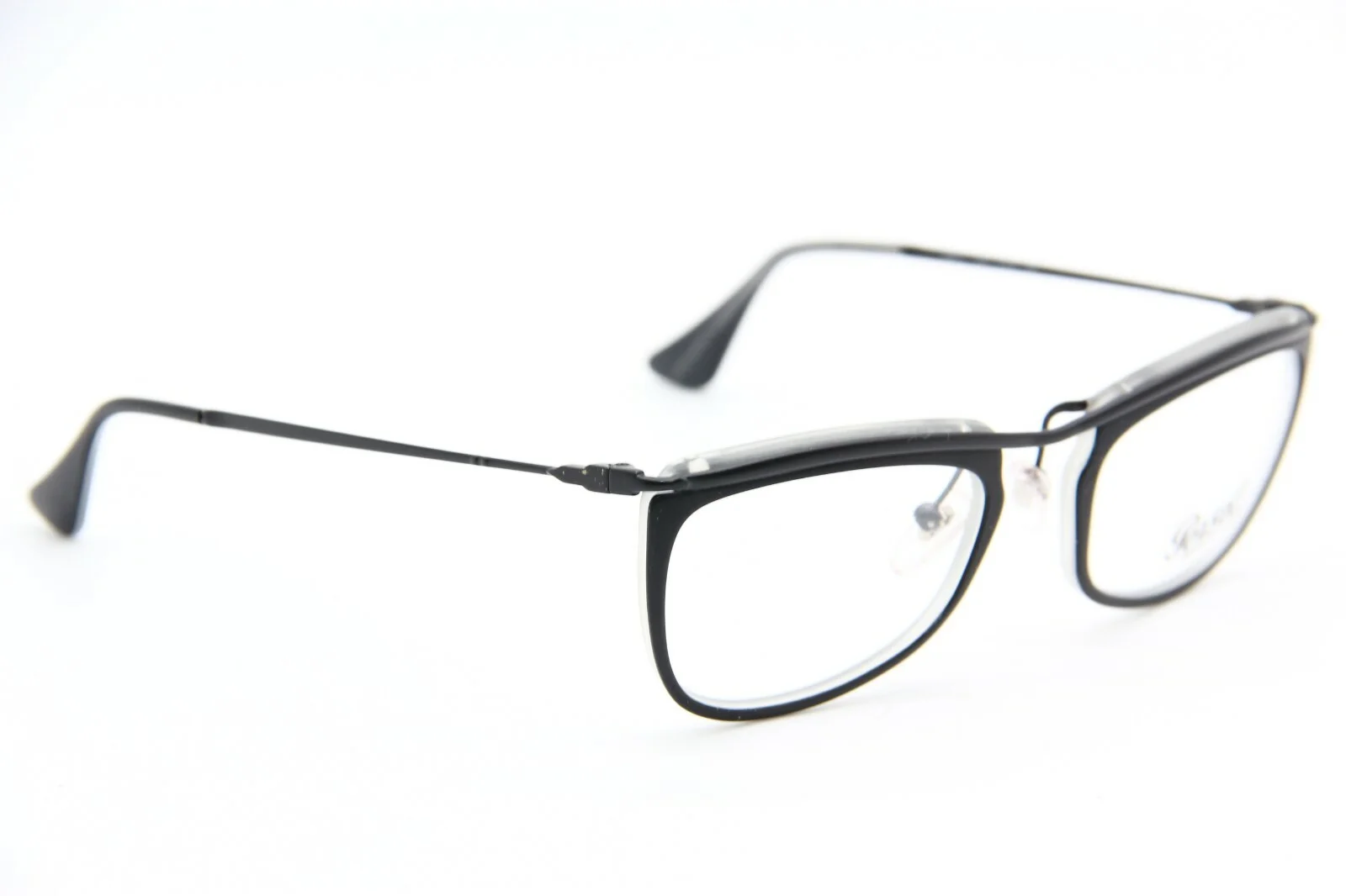 BRAND NEW PERSOL PO 3083V 1004 CLEAR BLACK AUTHENTIC EYEGLASSES RX 53-19-145 MM 3