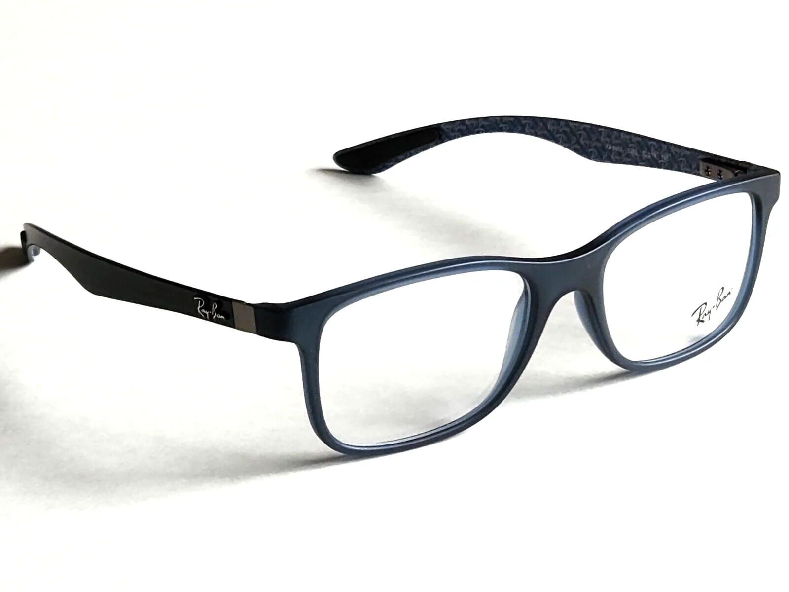 Brand New Ray-Ban Mens Demi Gloss Blue Carbon Fiber Prescription Eyeglass Frames 2