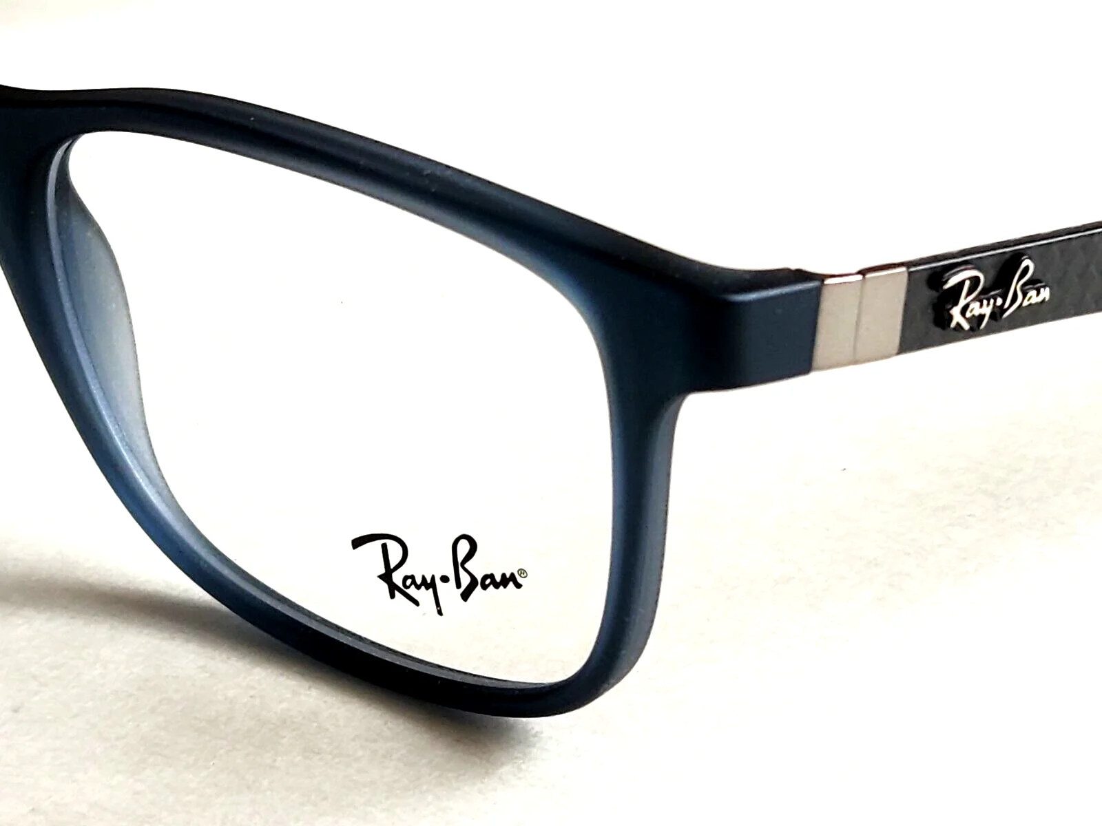 Brand New Ray-Ban Mens Demi Gloss Blue Carbon Fiber Prescription Eyeglass Frames 3