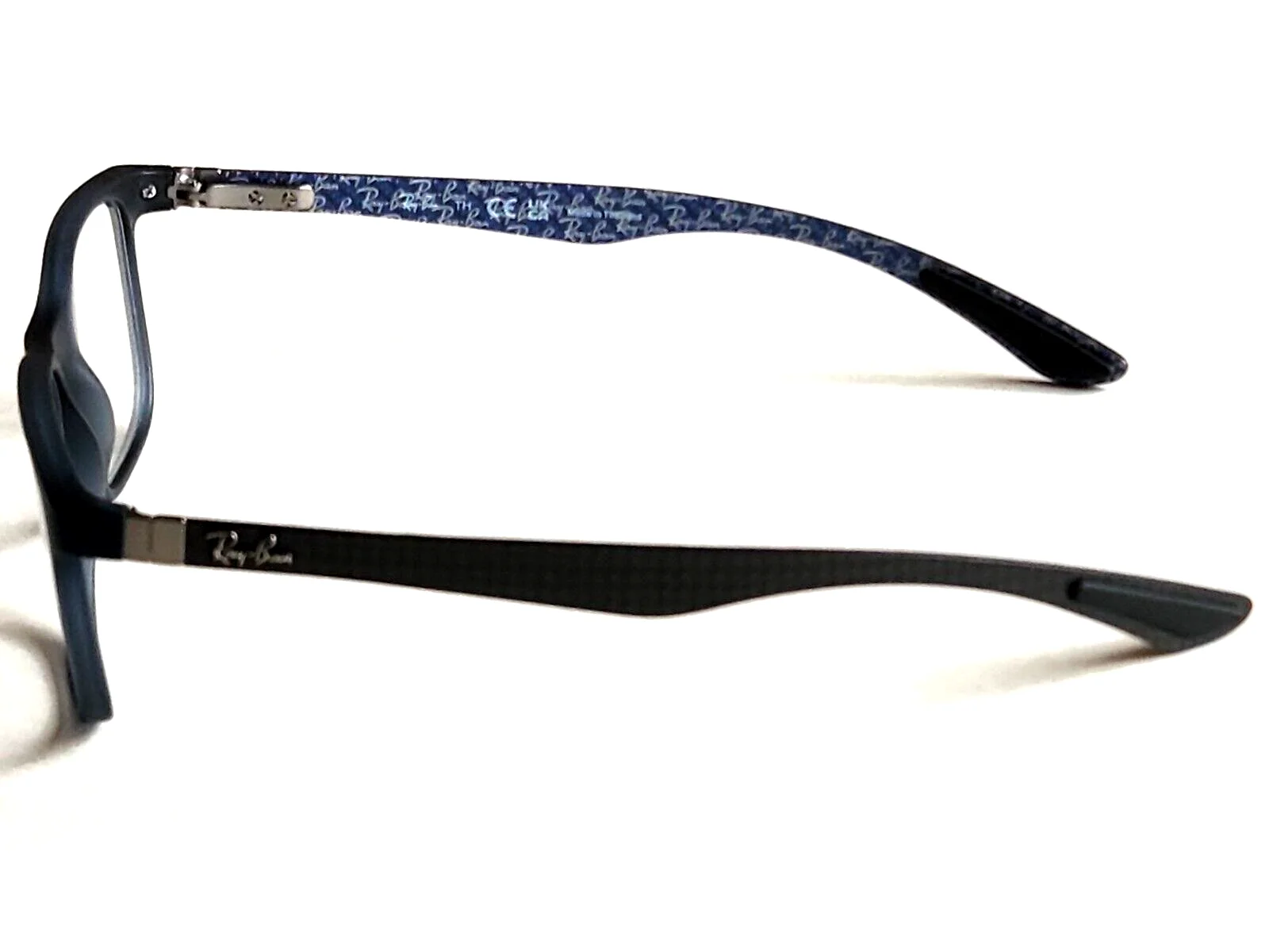Brand New Ray-Ban Mens Demi Gloss Blue Carbon Fiber Prescription Eyeglass Frames 4