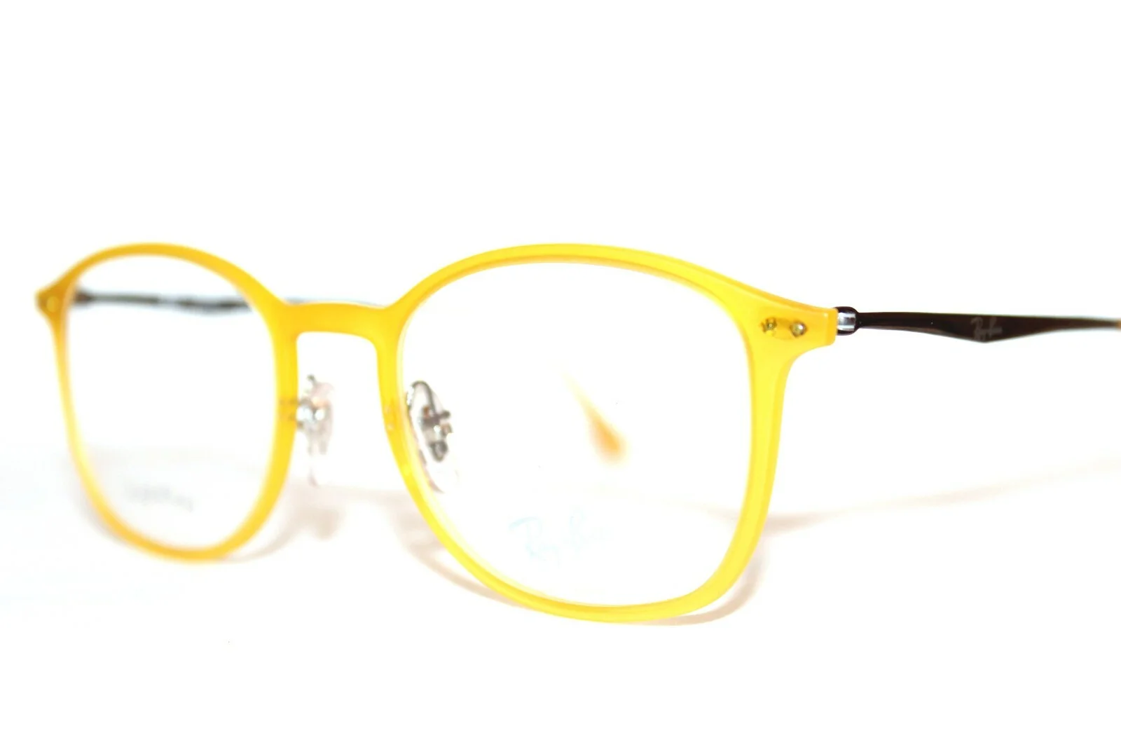 BRAND NEW RAY BAN RB 7051 5519 LIGHTRAY MATTE YELLOW EYEGLASSES 49-20-140 ITALY 3