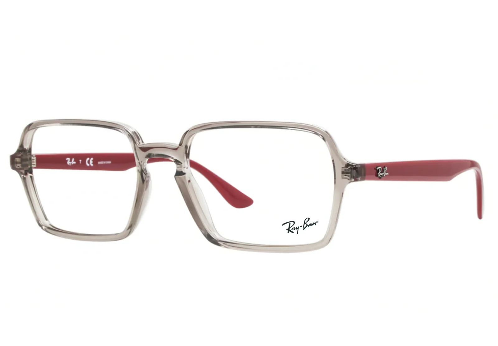 BRAND NEW RAY BAN RB 7198 8083 GRAY BURGUNDY AUTHENTIC EYEGLASSES 53-17-145 MM