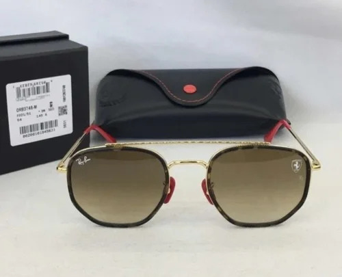 Brand New Ray Ban X Ferrari 3748M F021/51 Gold 100% Authentic MADE IN ITALY 2