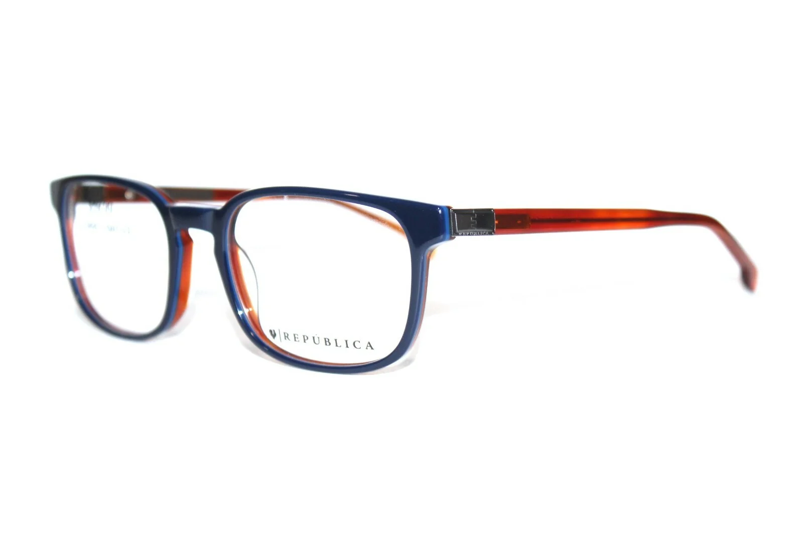 BRAND NEW REPUBLICA KNOXVILLE NAVY BROWN EYEGLASSES MENS FRAMES 53-20-145