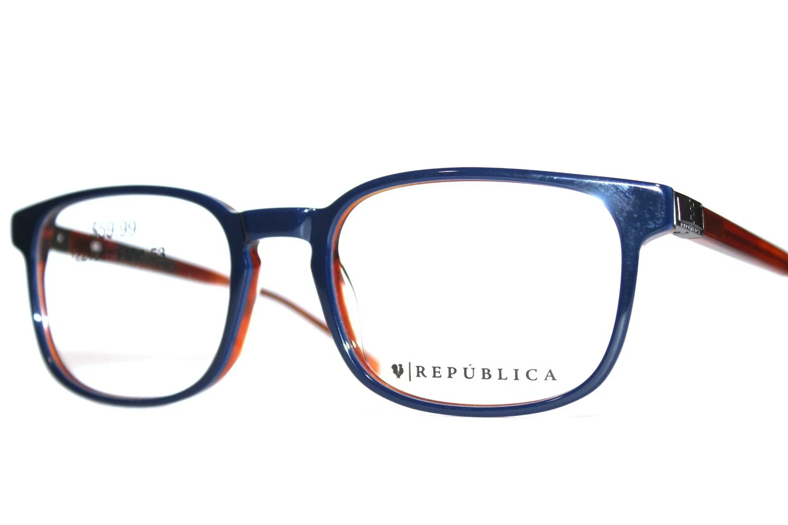 BRAND NEW REPUBLICA KNOXVILLE NAVY BROWN EYEGLASSES MENS FRAMES 53-20-145 3