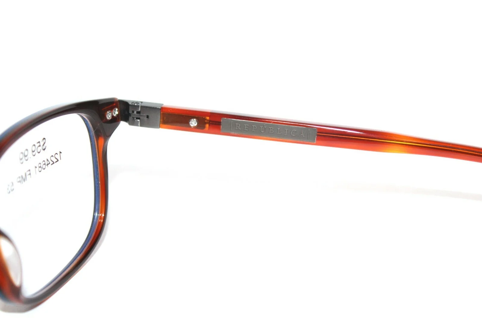 BRAND NEW REPUBLICA KNOXVILLE NAVY BROWN EYEGLASSES MENS FRAMES 53-20-145 4