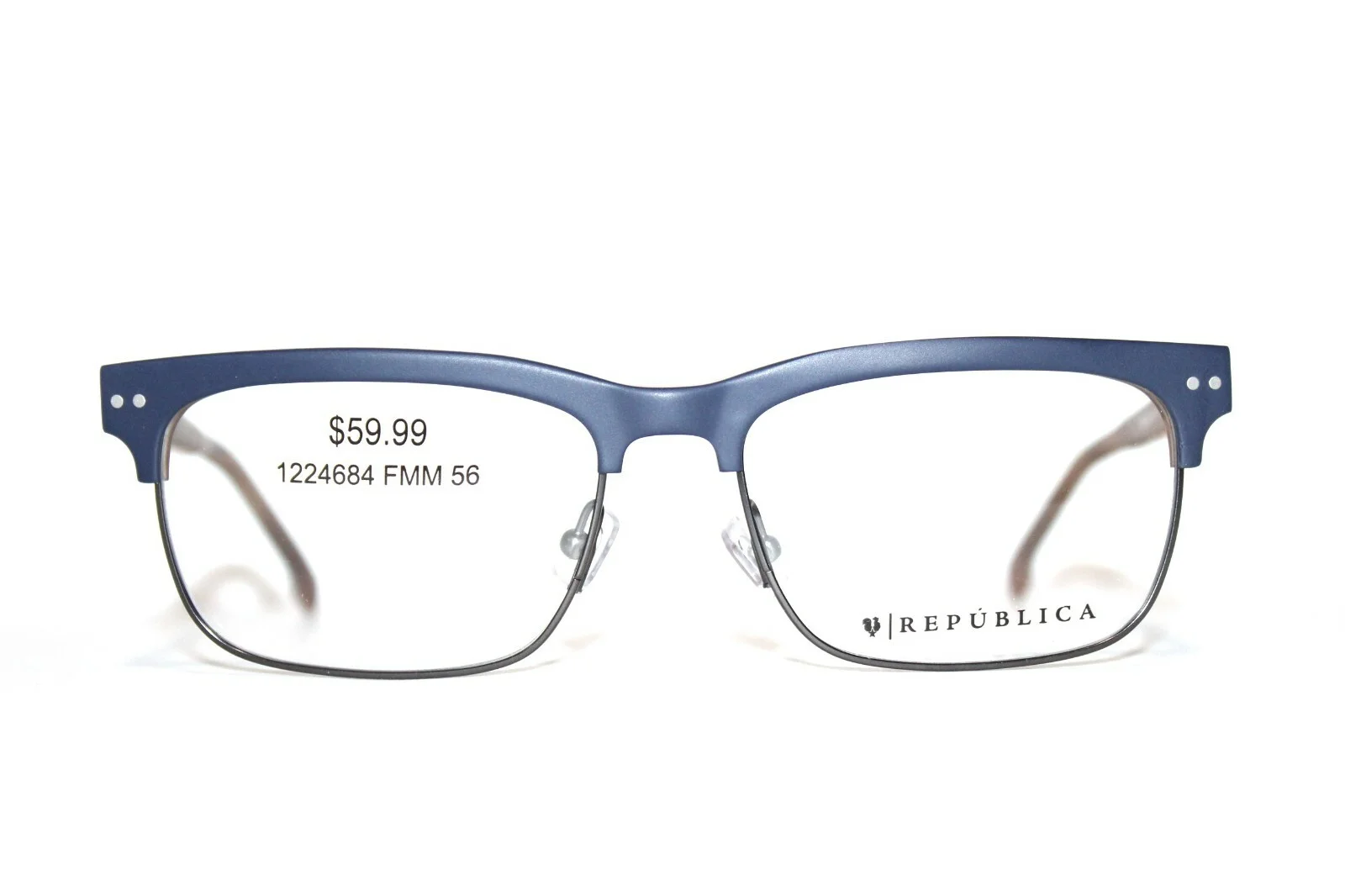 BRAND NEW REPUBLICA PITTSBURGH MATTE NAVY EYEGLASSES MENS FRAMES 56-17-145 CASE