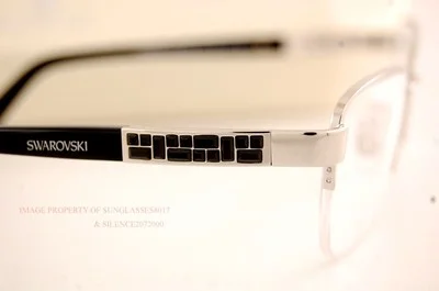 Brand New Swarovski Eyeglass Frames SK 5068 016 Silver/Black for Women AUTHENTIC 4