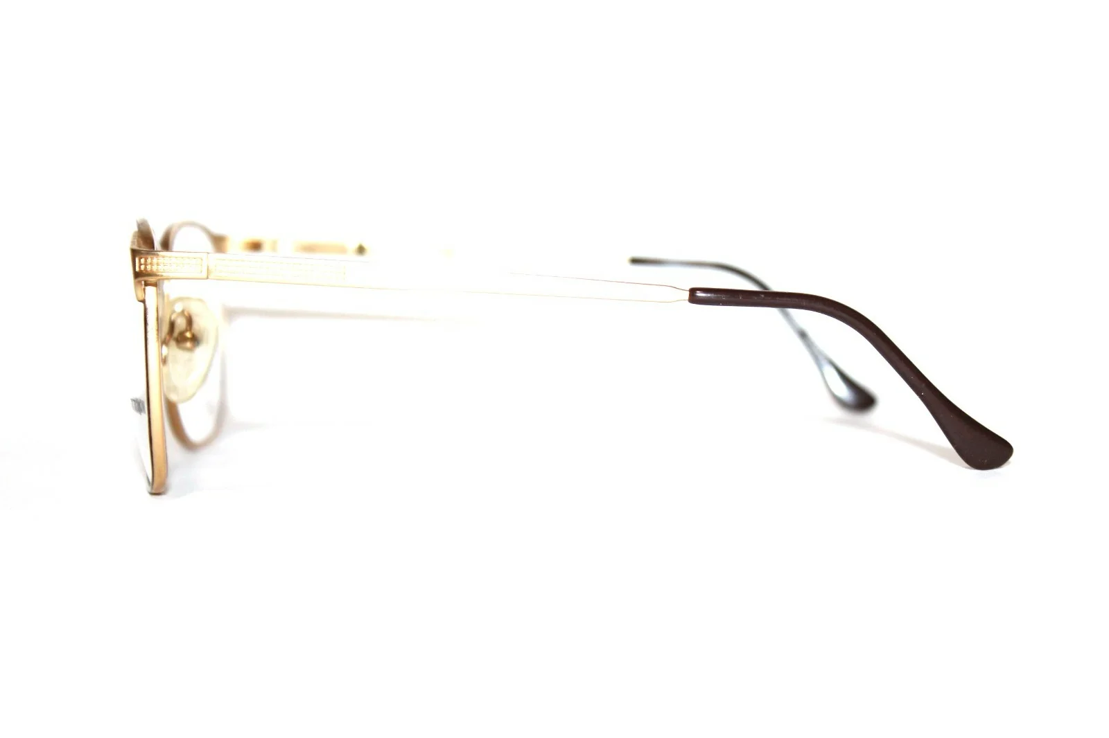 BRAND NEW TRUE VINTAGE BOSTON CAPRI SPG GOLD BLACK METAL EYEGLASSES 52-18-135 4