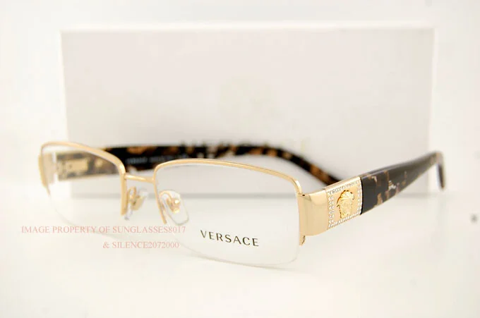 Brand New VERSACE Eyeglass Frames 1175B 1002 GOLD Men 100% Authentic 53