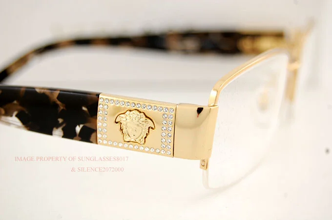Brand New VERSACE Eyeglass Frames 1175B 1002 GOLD Men 100% Authentic 53 3