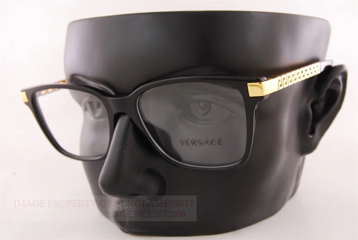 Brand New VERSACE Eyeglass Frames 3340U GB1 Black for Men Women Size 55mm 2