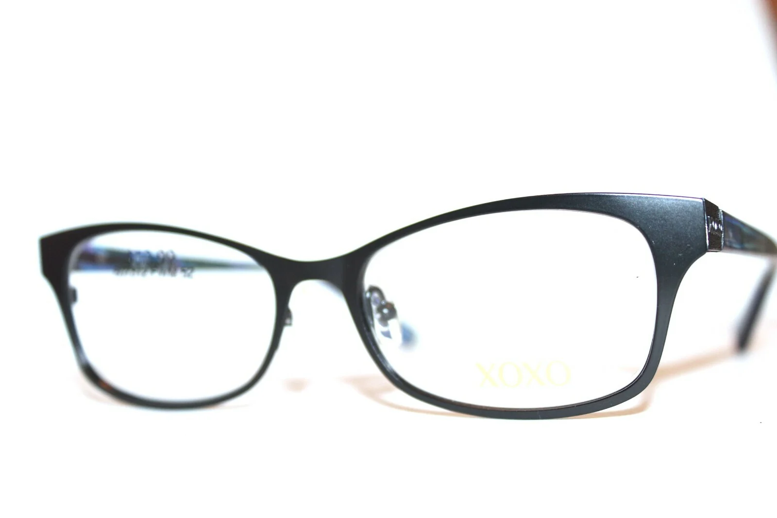 BRAND NEW XOXO BFF JET BLACK CRYSTAL BLUE EYEGLASSES WOMENS RX FRAMES 52-16-140 3