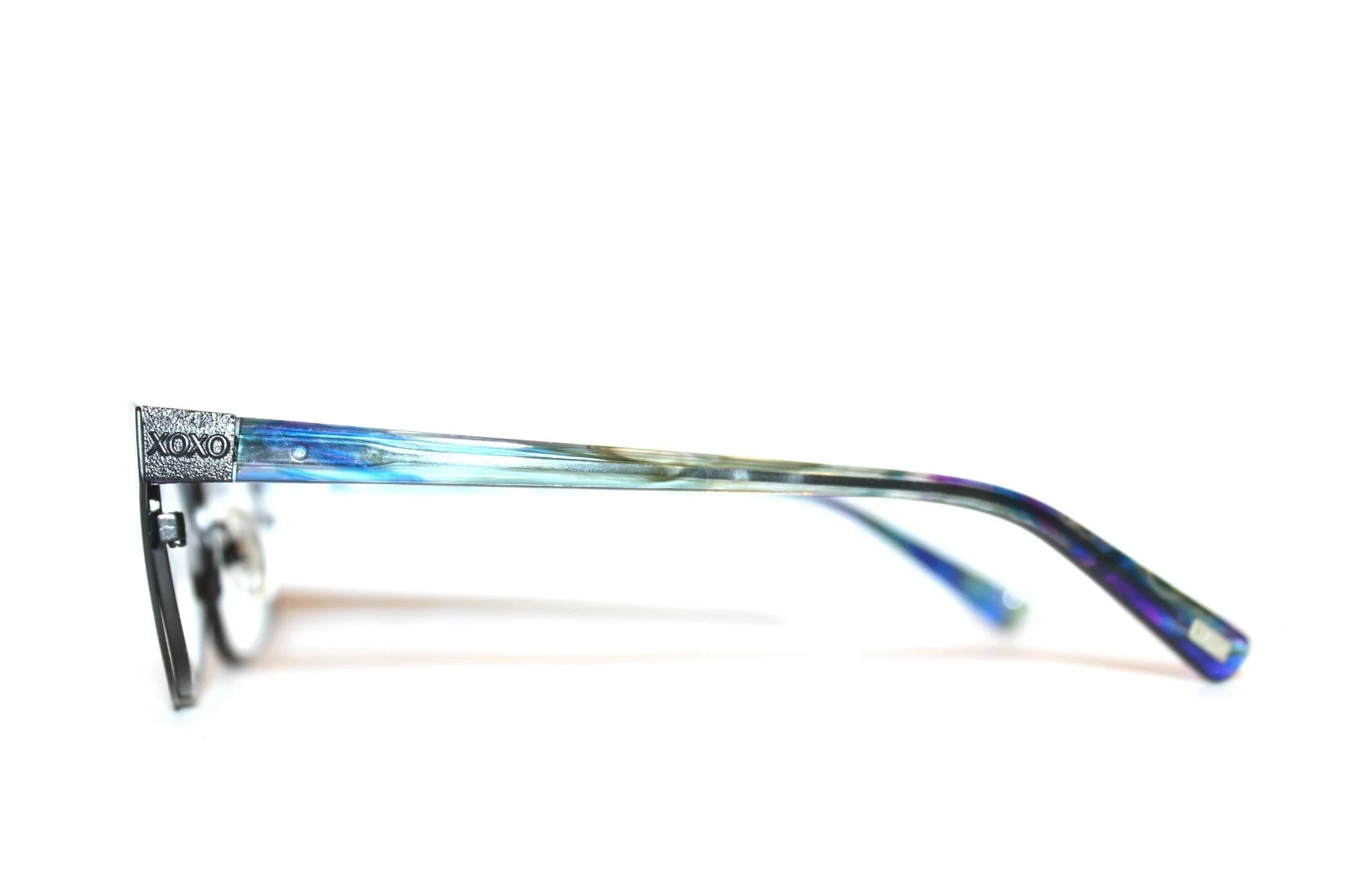 BRAND NEW XOXO BFF JET BLACK CRYSTAL BLUE EYEGLASSES WOMENS RX FRAMES 52-16-140 4