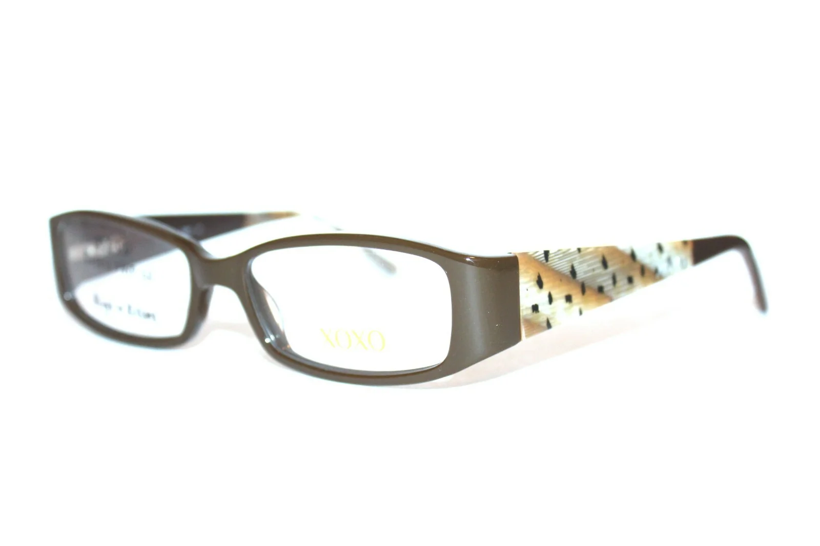 BRAND NEW XOXO CRAZE BRLP BROWN LEOPARD EYEGLASSES WOMENS RX FRAMES 52-16-135 MM