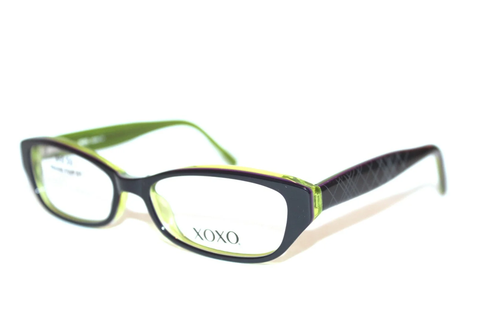 BRAND NEW XOXO HIPSTER PPGN PURPLE GREEN EYEGLASSES WOMENS RX FRAMES 51-15-135MM