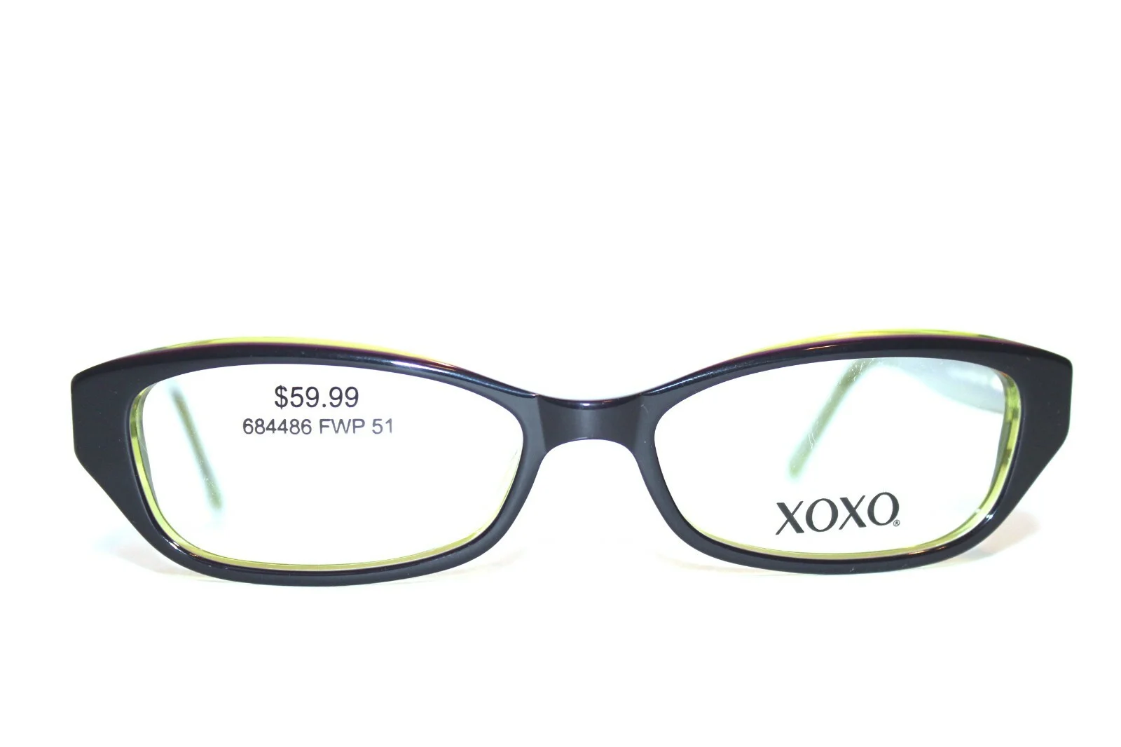 BRAND NEW XOXO HIPSTER PPGN PURPLE GREEN EYEGLASSES WOMENS RX FRAMES 51-15-135MM 2