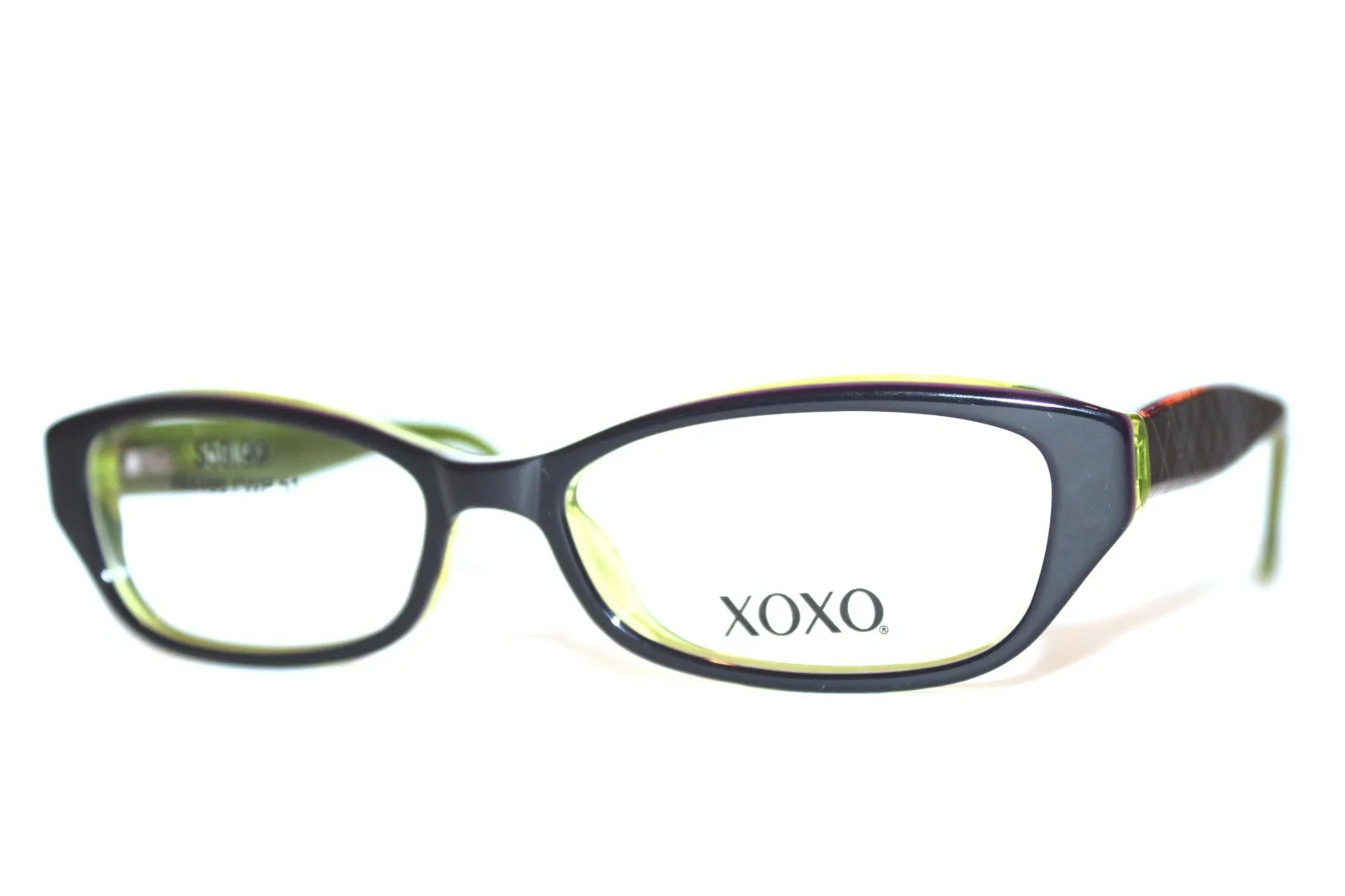 BRAND NEW XOXO HIPSTER PPGN PURPLE GREEN EYEGLASSES WOMENS RX FRAMES 51-15-135MM 3