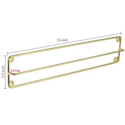 Brass Tone Metal Wire Sunglasses Display Holder, Eyeglasses Storage Rail Bar 4