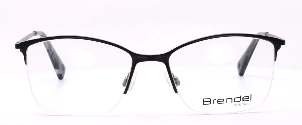 BRENDEL 902243 30 Gray Womens Cat Eye Half Rim Eyeglasses 52-17-135 B:38 2