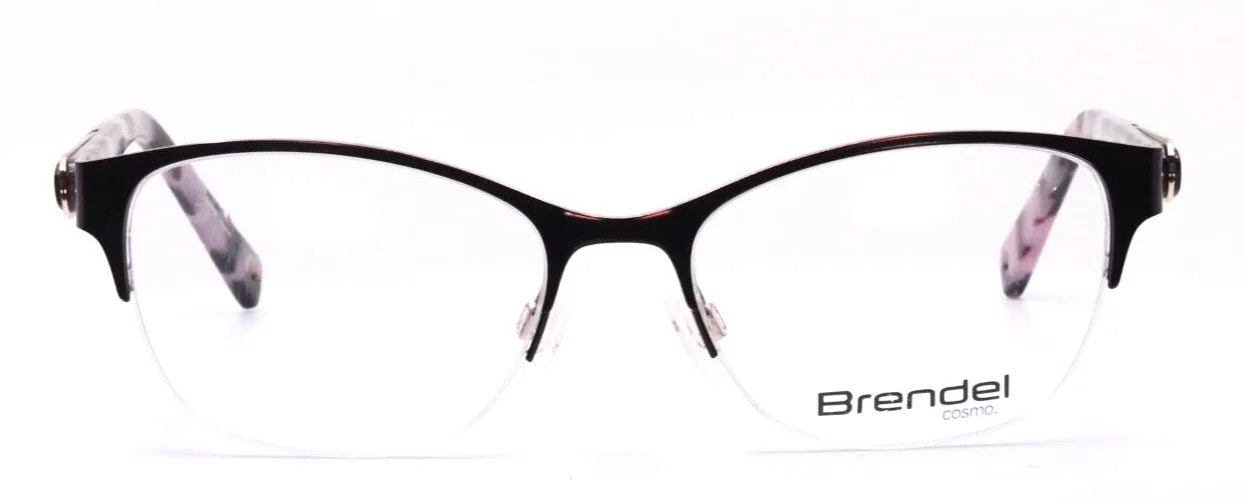 BRENDEL 922052 50 Burgundy Womens Cat Eye Half Rim Eyeglasses 52-17-140 B:39 2