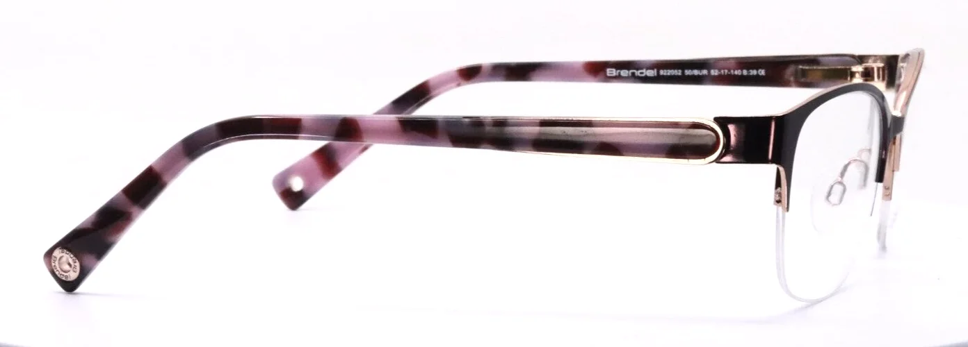 BRENDEL 922052 50 Burgundy Womens Cat Eye Half Rim Eyeglasses 52-17-140 B:39 4
