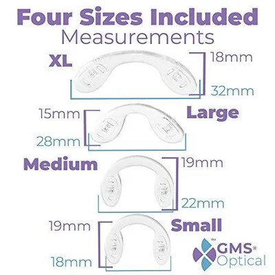 Bridge Strap Screw-in Silicone Nose Pads for Eyeglasses (Pack of 4) One of Ea... 2