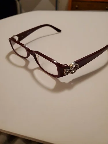 Brighton BOA HEART RED/PURPLE Rectangular Frames Handmade Eyeglasses 49-18 2