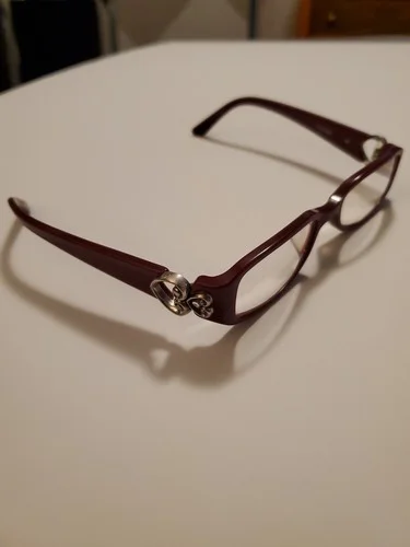 Brighton BOA HEART RED/PURPLE Rectangular Frames Handmade Eyeglasses 49-18 3