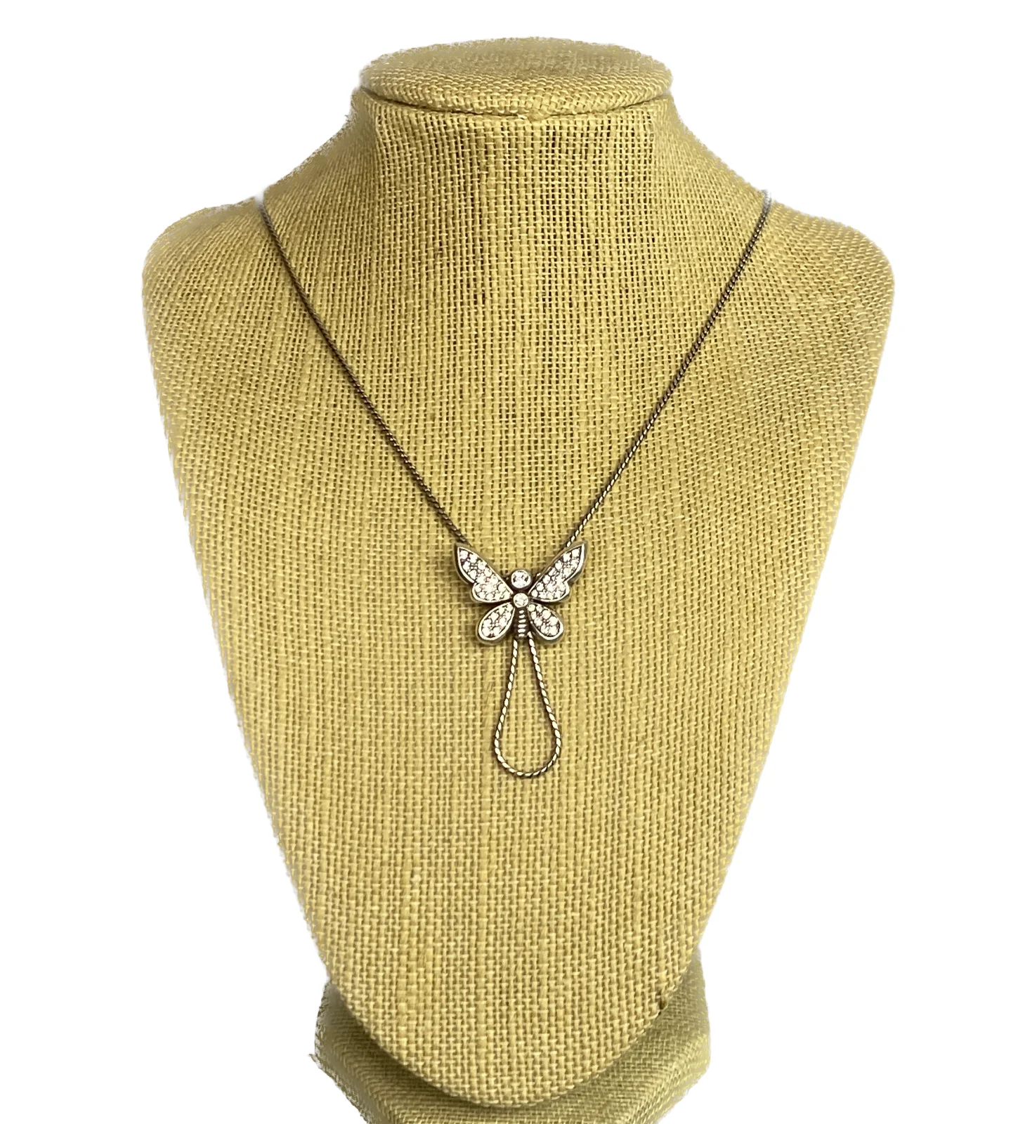 BRIGHTON Butterfly Eyeglass ID Badge Holder Pendant Necklace 19/22in - NWT