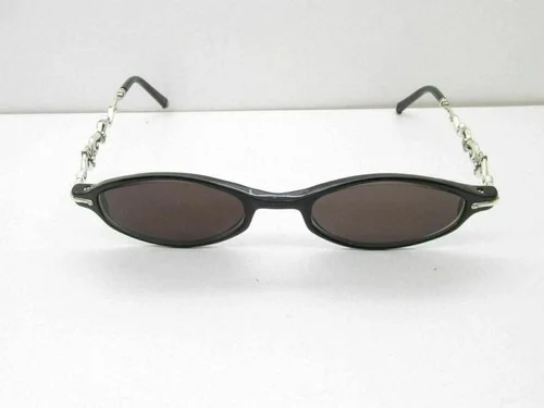 Brighton Handmade Alcott EYEGLASSES FRAMES 47-19-140 Silver/Black Oval 12128 3